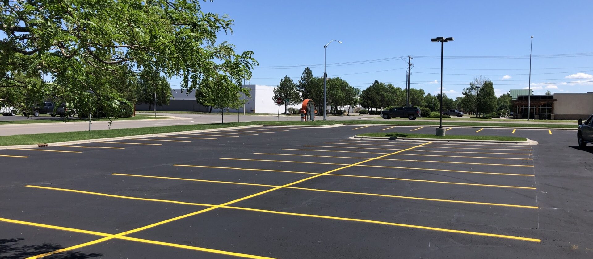 Parking lot striping